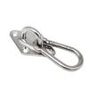 Marine Mounting Hook Plate Set with Stainless Steel Pad Eye Base and Snap Hook, 2 Pack for Hanging Installations