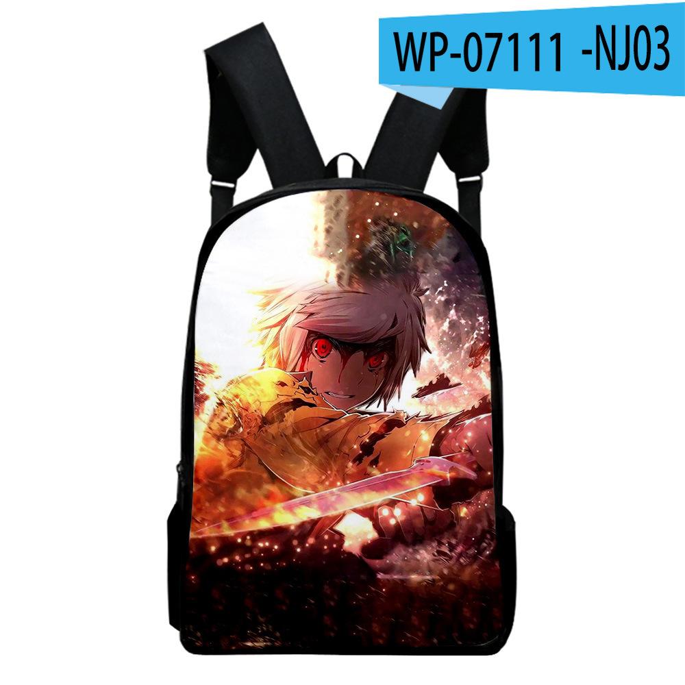 Classic Novelty Cool Danmachi Notebook Backpacks pupil School Bags 3D Print Oxford Waterproof Boys/Girls Laptop Backpacks