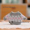 Knitted Gray Sweater for 20cm Cotton Doll Plush Toy