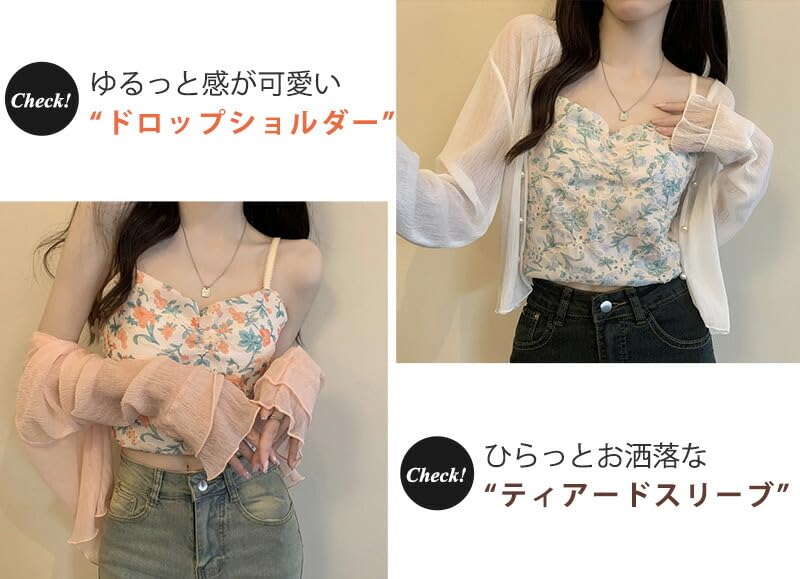 DAYCLOSET Bluză Cămașă Lungă Transparentă cu Volane Perfectă pentru Primăvară și tops1991 Top de Damă, Mânecă, Transparent, Mâneci Transparente, Ușoară, Vară,