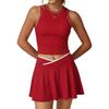 Damen Sport-Rock-Set mit Brustpolstern, schnelltrocknend, für Golf, Tennis und Yoga