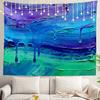 Abstract Blue Purple Green Watercolor Paint Effect Wall Hanging Tapestry Art Print Modern Living Room Decor