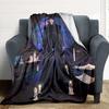 1pc Wednesday Cozy Print Blanket Lightweight Warm Flannel Throw Blanket For Sofa, Bed, Living Room