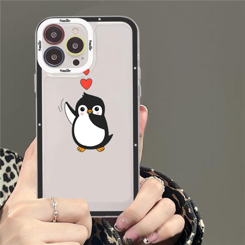 

Чехол для телефона с рисунком пингвина каваи для Samsung S 20 21 22 23 lite plus ультра прозрачный чехол для мобильного телефона Funda Samsung S21 Plus