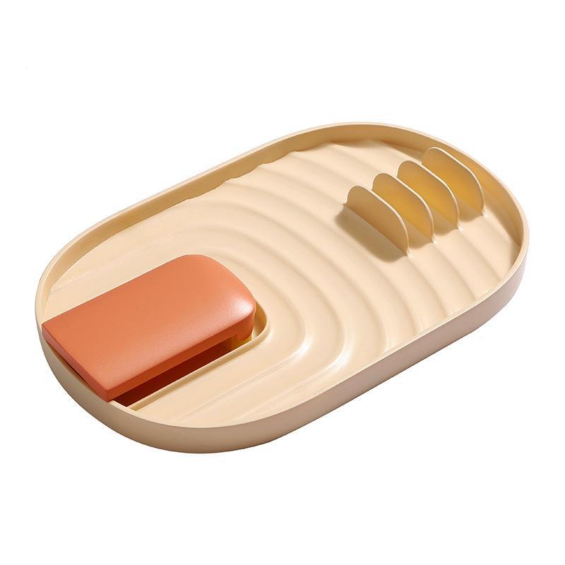 

Пластиковая кухонная стойка для хранения: Держатель для лопатки и крышки кастрюли