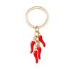 Fun Mini Chili Keyring Stylish Decorative Zinc Alloy Keychain Hanging Ornament For Keys Purses Gift