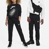 Nike Sportswear Club Fleece Logo Embroidered Straight Leg Knit Joggers Kids Bottoms Black FD3010-010