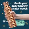 Copper Water Bottle 100% Pure Ayurvedic Copper BPA Free Leak Proof, Water Flask Kitchen Accessory Fancy Diamond Bottles