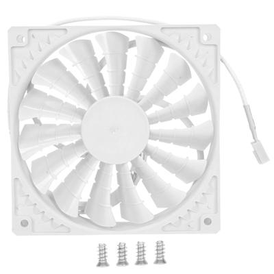 Chassis Fan High Air Volume Silent Exhaust Radiator 15 Blades 4 Pin Computer Cooling F120 12025White