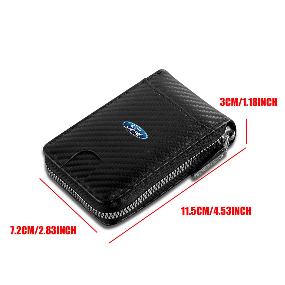 VEDB9 Portable Car Wallet Fuel Card ID Card Storage Bag Men Business Organizing Pocket For Ford FOCUS Mondeo Fiesta Ecosport Fusion