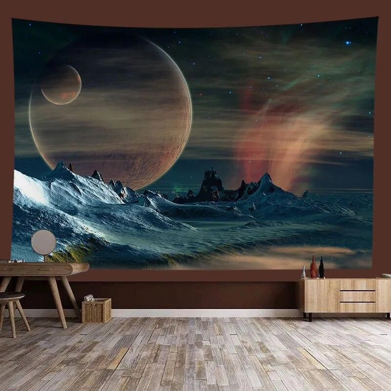 Universe Starry Sky Nebula Planet Background Tapestry Background Cloth Room Living Room Home Decoration Hanging Cloth