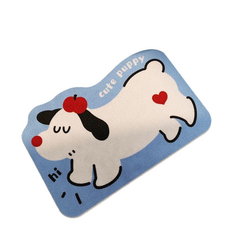 Cartoon Animal Imitation Cashmere Room Bathroom Absorbent Non-slip Mat Shower Room Door Mat Toilet Carpet