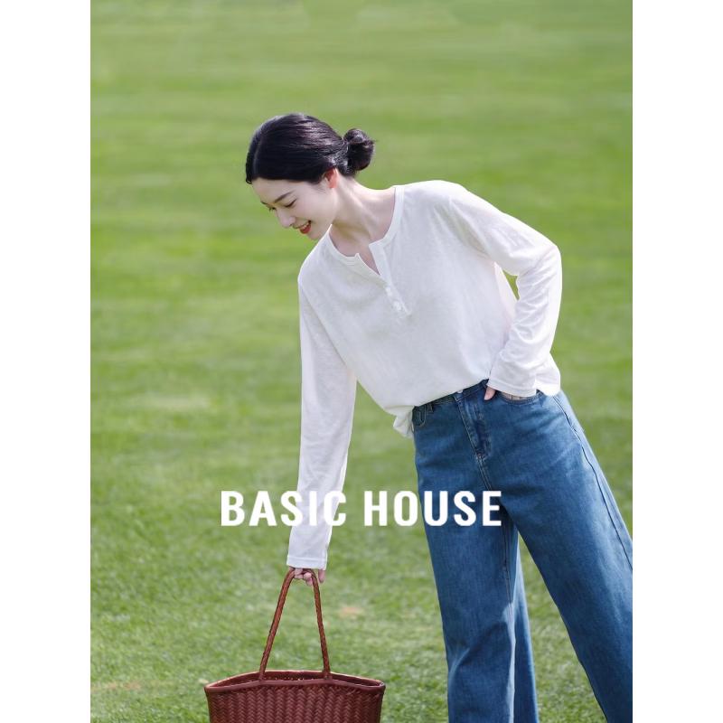 Basic House Women s Cooling Thin Long-Sleeve Sun Protection T-shirt M