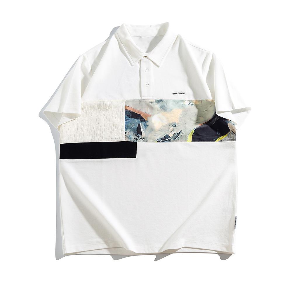 

Трендовая мужская рубашка-поло свободного кроя большого размера, влагоотводящая, мягкая, качественная, дышащая, устойчивая к сминанию, повседневная, спортивная, с коротким рукавом, с воротником 8XL белый