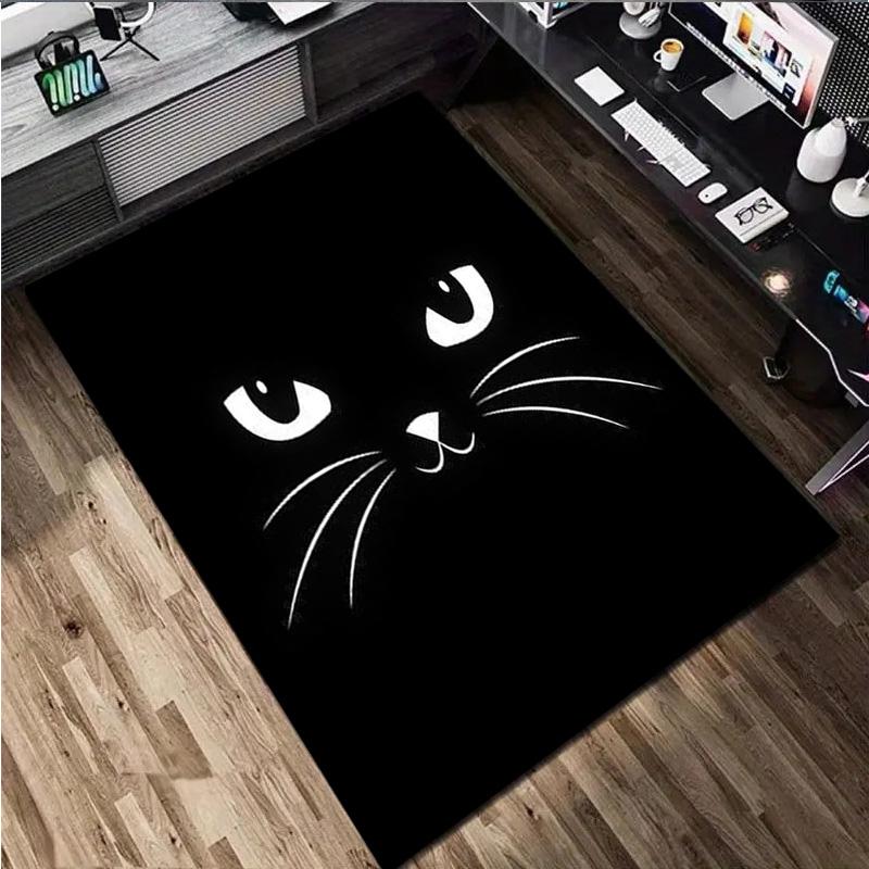 Katze Tier Teppich Haus Teppich Büro Dekorativer Teppich Für Wohnzimmer Schlafzimmer Fußmatte Boden Teppich Computer Stuhl Bereichsteppich