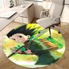 1pc Hunter x Hunter Leorio Anime Cartoon Design Round Carpet Office Chair Mat Non-Slip Rug Suitable for Home Decor, Living Room