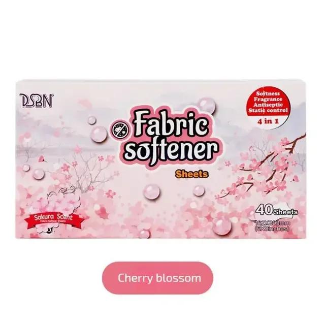 

Aromatherapy Fragrance Laundry Dryer Sheets Fabric Softener Reduce Static Wrinkles Repel Pet Hair Fresh Clothes Care Paper Cherry blossom