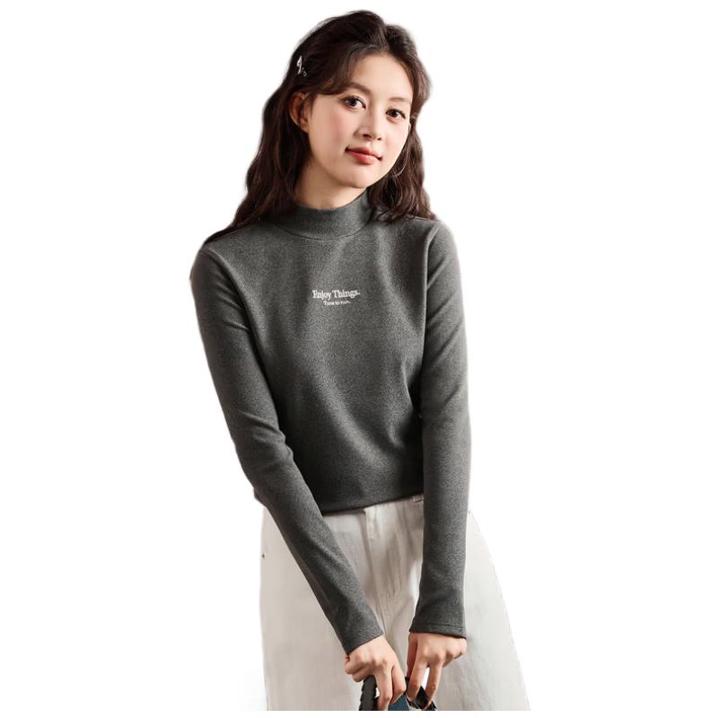 TonLion Women s Half-High Neck Long Sleeve Base Layer Top S