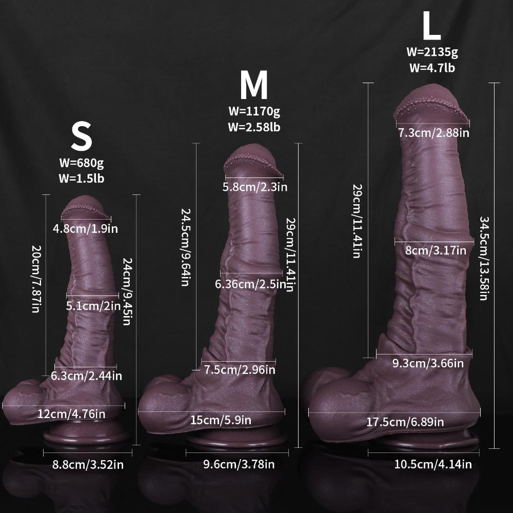 Extra Large Silicone Realistic Dildo - Unisex Anal Plug for Men & Women, Body-Safe Backdoor Self-Pleasure Adult Toy