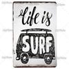 Surf Metall Zeichen Vintage Plaque Zinn Zeichen Wand Dekor Für Beach Club Mann Höhle Metall Platte Große Welle Poster