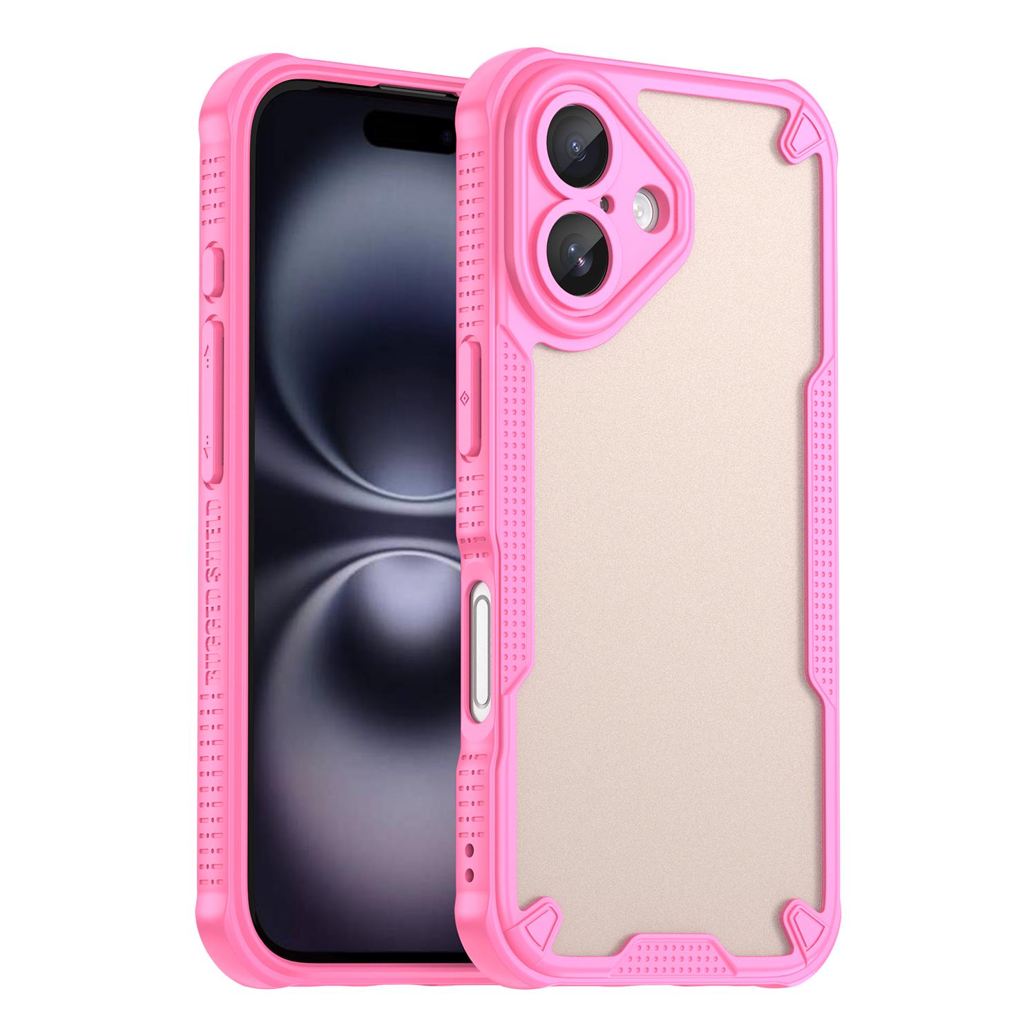 

Armor Series For iPhone 16 Plus Case PC+TPU Semi-Transparent Frosted Finish Protective Phone Cover A