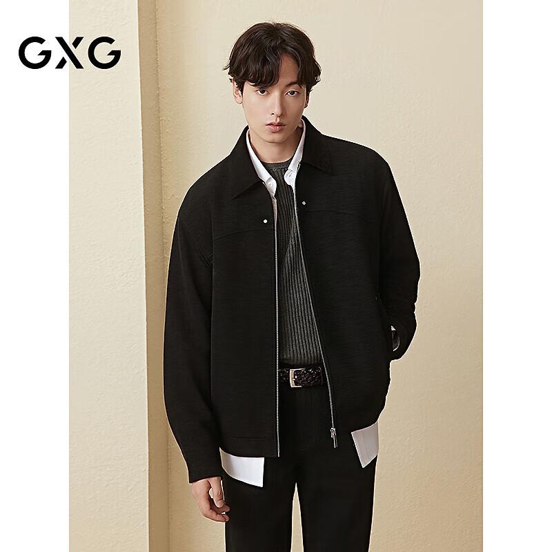 GXG Men's Oversized Faux Suede Lapel Jacket
