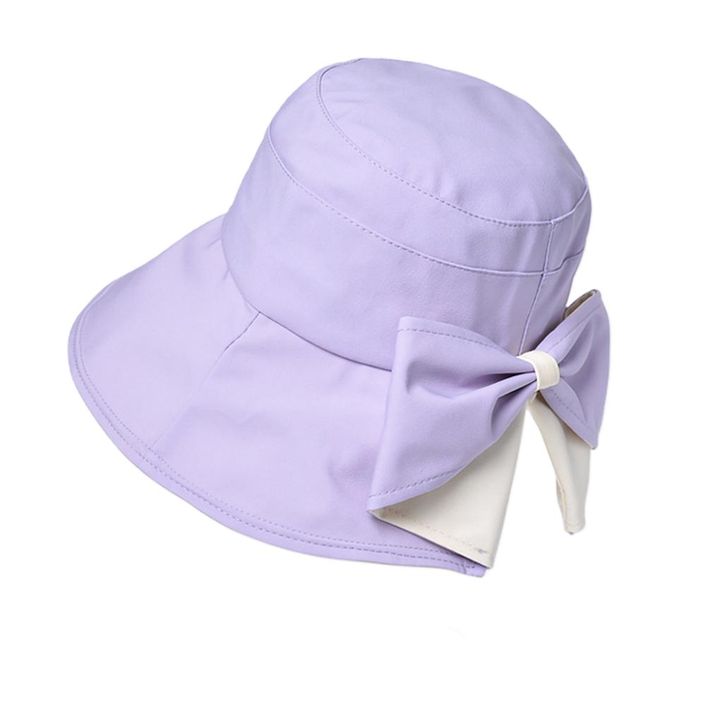 Women's Fashion Bowknot Big Brim Sun Visor Bucket Hat