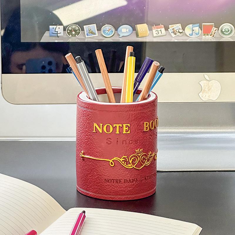 

Простой Ретро Подставка для Ручек в Виде Книги Настольный Органайзер для Хранения Коробка для Демонстрации Карандашей Стакан Большой Вместимости Коробка для Канцелярских Товаров Офисные Аксессуары