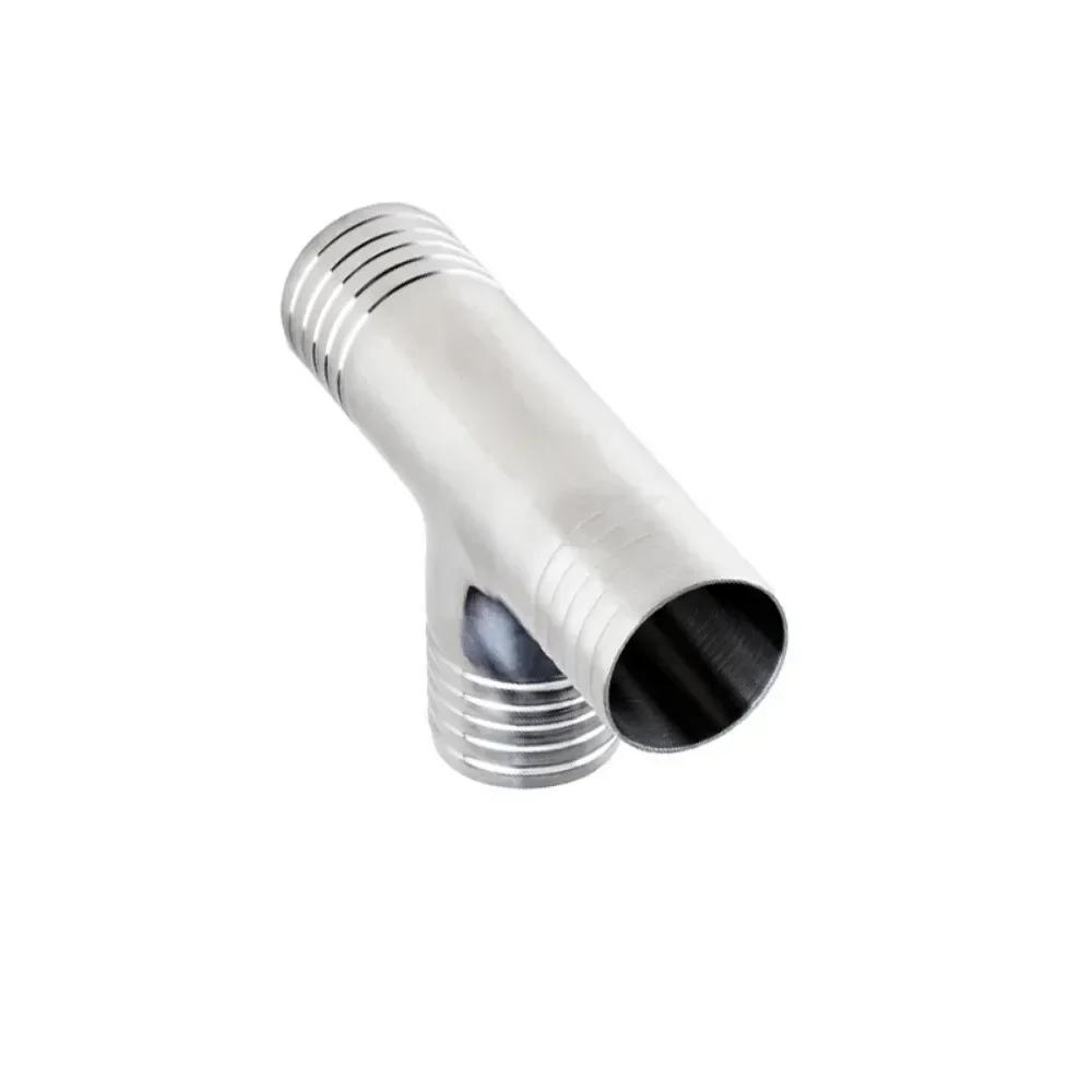 19 25 32 38 45 51 57 63 76 Mm SUS 304 Stainless Steel  Hose Barb Tail Y T Shape 3 Ways Sanitary Pipe Fitting Connector