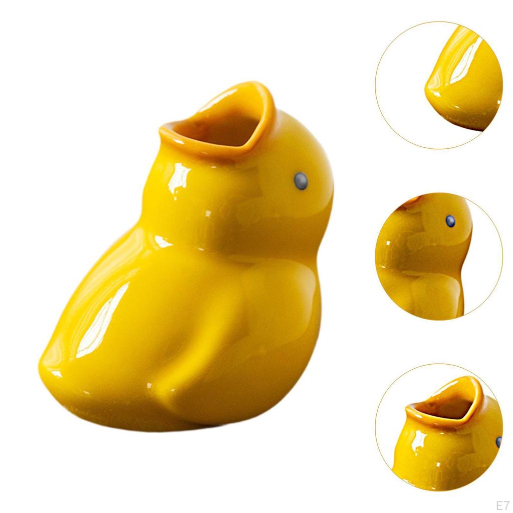 Kreskówkowy Uchwyt na Szczoteczki do Zębów Kaczka Ozdoba Zwierzęca Dekoracyjny Biurkowy Praktyczny Organizer dla