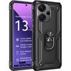 Case - E.F.CONNECTION - For Xiaomi Redmi Note 13 Pro+ 5G - Rigid Shockproof - Metal Stand - Black