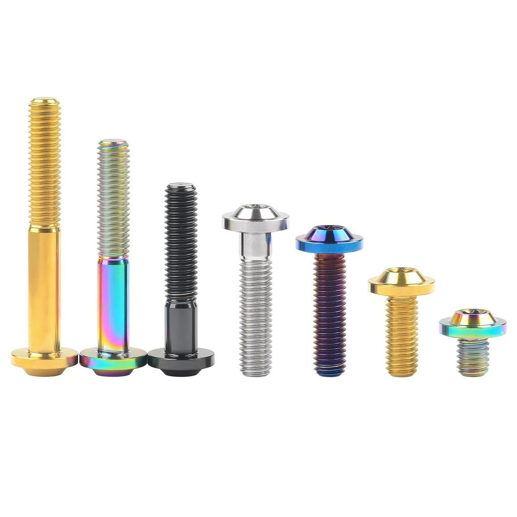 4PCS Titanium Bolts M8x10 15 20 25 30 35 40 50 60 70mm Torx