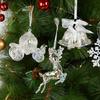 Christmas Transparent Snowflake Hanging Ornaments 2025 Christmas Tree Acrylic Pendant Home Decoration Navidad Gift New Year 2026