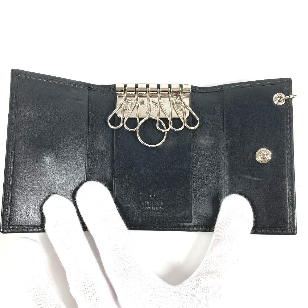GUCCI 212111 6P key GG implementation  Key Case GG implementation Black