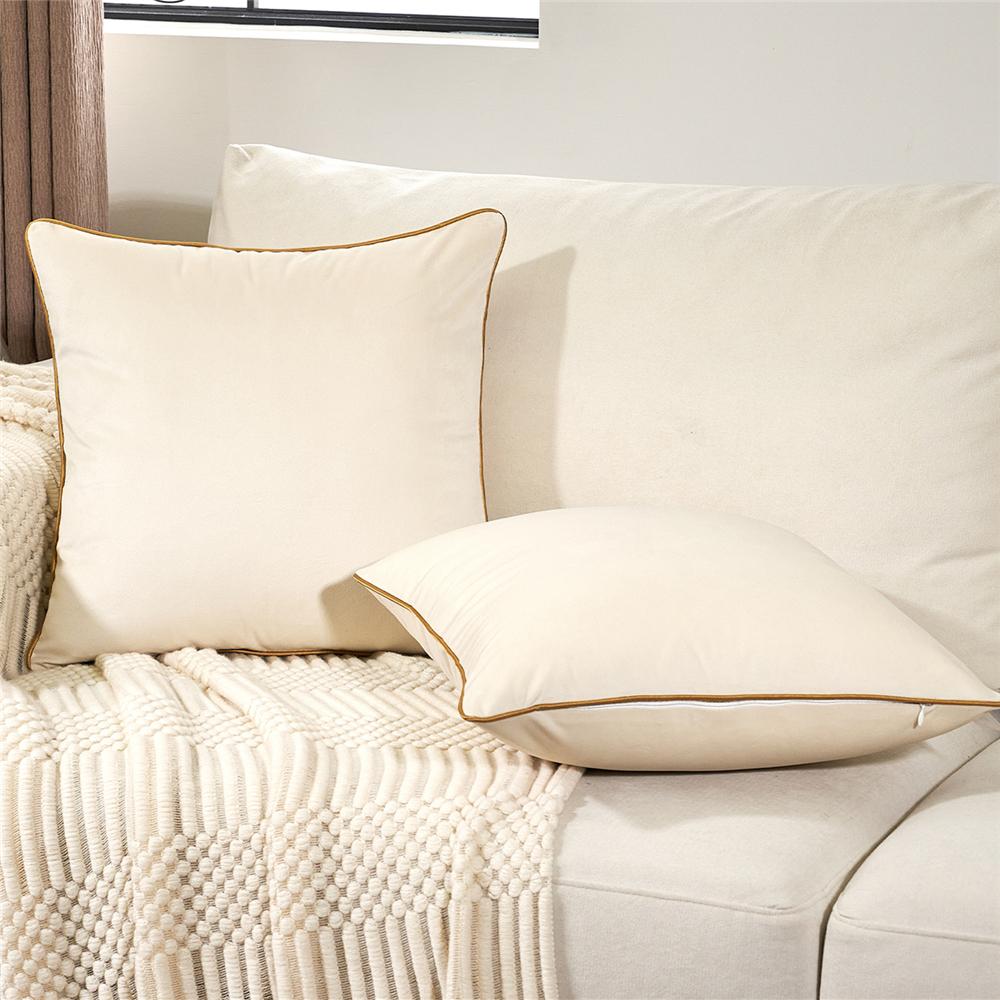 Einfarbige Samtkissenbezüge Weiche Dekorative Kissenbezüge für Sofa Schlafzimmer Heimdekoration Kissenbezug Weiß Grau Schwarz Blau