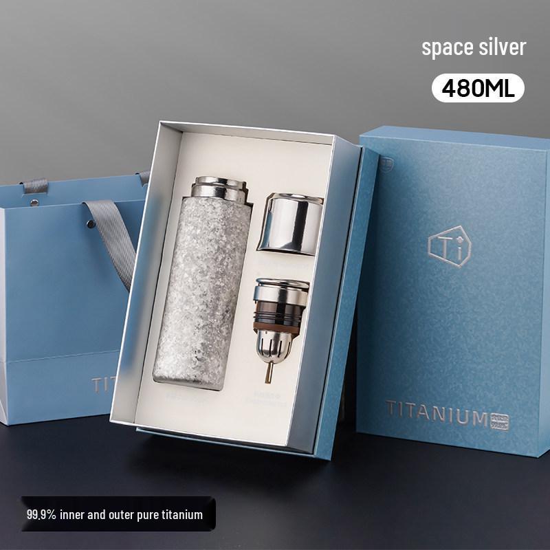 Jiuxiang Pure Titanium Magnetic Insulated Cup with Seamless Liner - Premium Gift for Men and Women