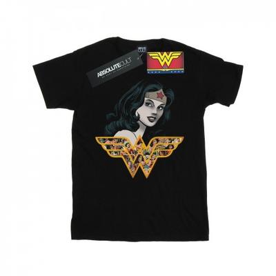 Girls Wonder Woman Retro Collage Cotton T-Shirt