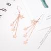 Elegant Pentagram Tassel Earrings Earrings Shiny Star Mid-Length Earrings for Women