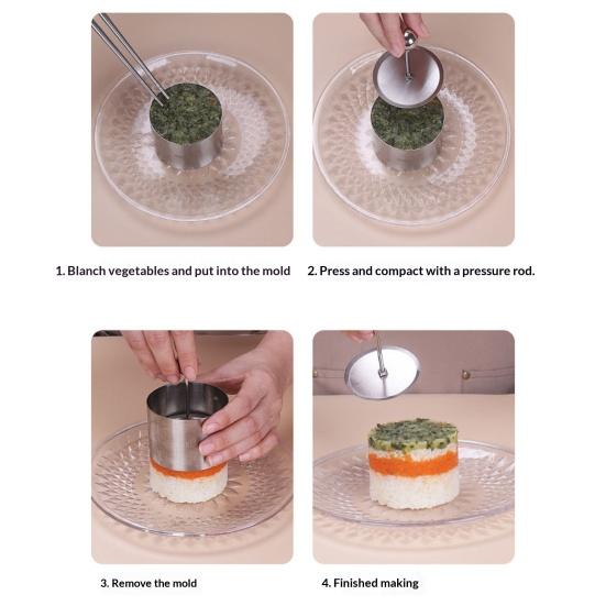 Cake Ring Mold Stainless Steel Seamless Round Mousse Cake Molds with Pushers And Lifters Kitchen Baking Tool for Home Bakery Use