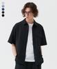 GROOVE RHYME Taslan/Seersucker Short Sleeve Shacket (5 Colors) (Lramcjv784P)