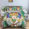 Parure de lit motif éléphant indien Seigneur Ganesha, style bohème, mandala, pour garçons et filles, housse de couette, taie d'oreiller, pour lit double, queen size, pour enfants et adultes