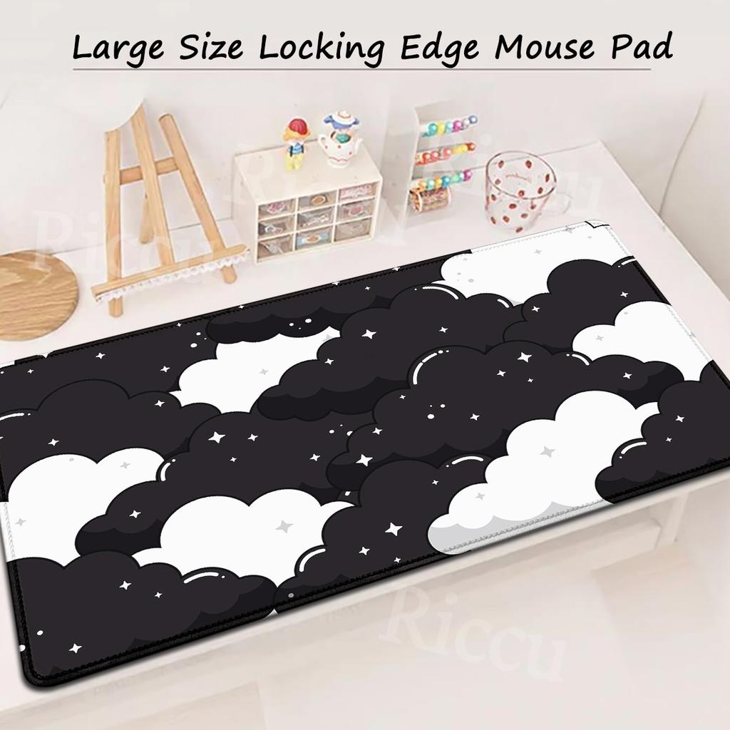 Large Size Pink Mousepad xcm Pastel Clouds Deskmat XXL Kawaii Nonslip Mouse Pad Cute Mice Rugs Extended Gaming Keyboard Mat