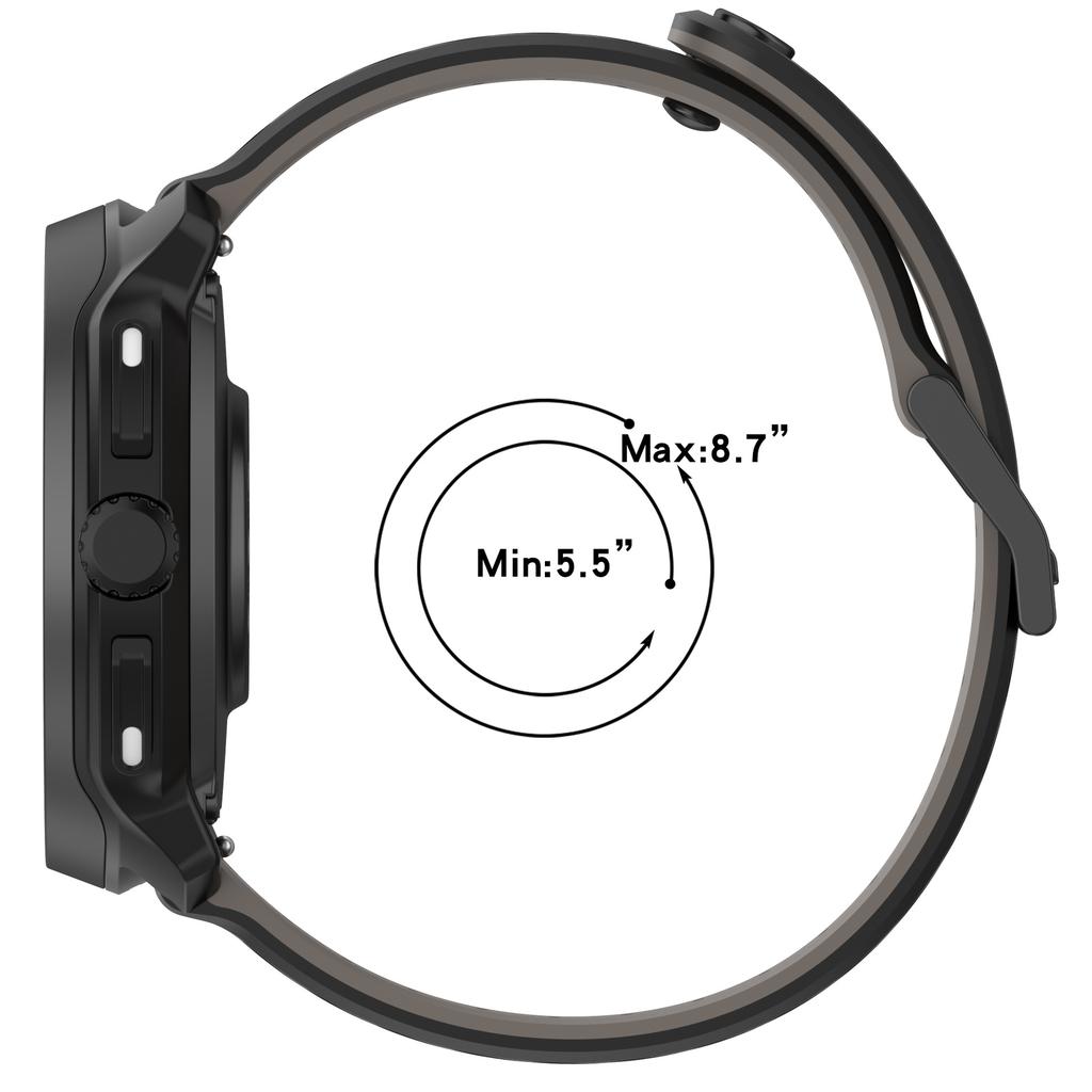 22mm Silikonarmband für Suunto RACE 2/RACE/Vertical Uhrenarmband für Suunto 5/9 Peak Pro Armband für Huawei GT6/5 46mm Armband Ersatz Zubehör