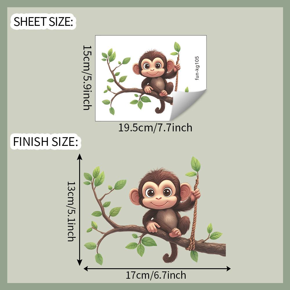 

Мультяшные цифровые наклейки на выключатели с маленькой обезьянкой для спальни, гостиной, кабинета, украшение дома, наклейки на стены