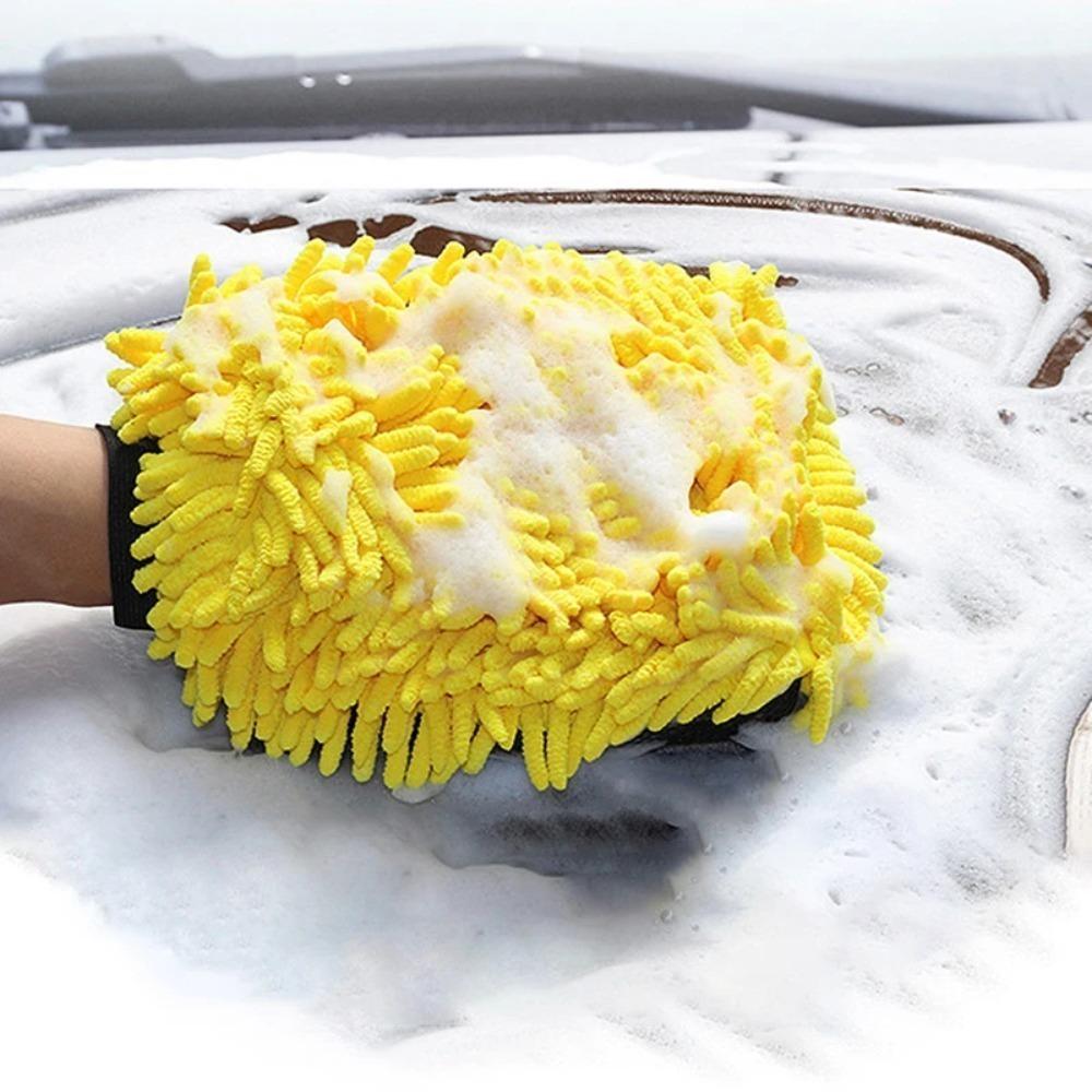 Car Washing Double-faced Glove Coral Fleece Car Polishing Washing Mitt Gloves Car Wax Detailing Brush for Car Home Cleaning