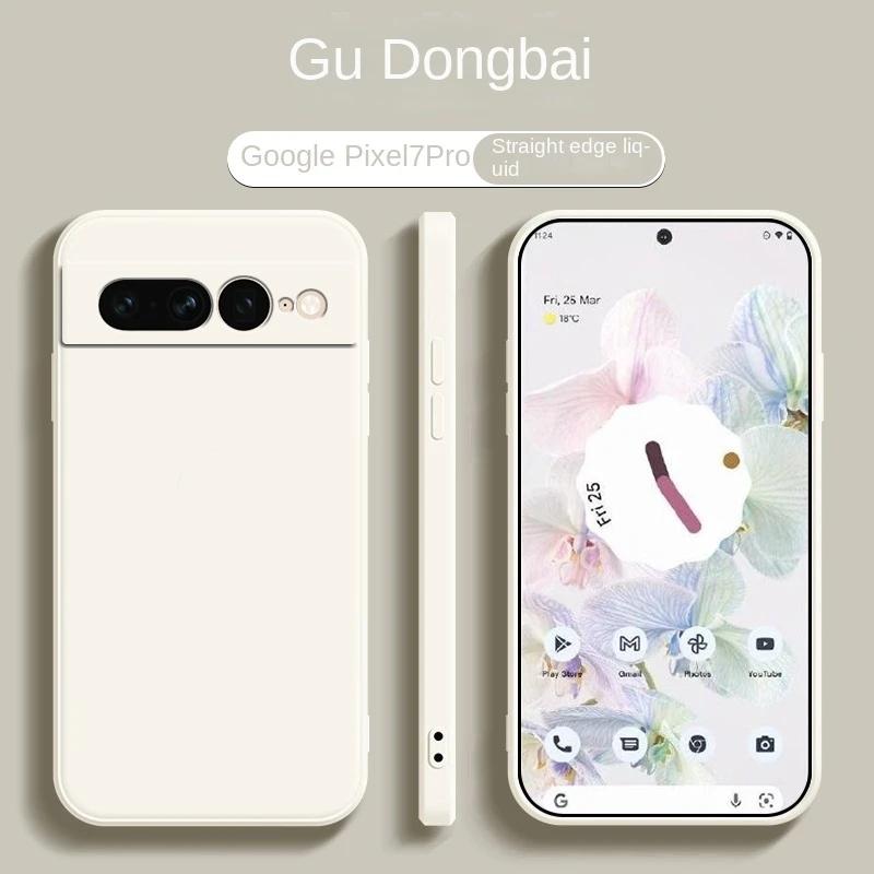 Чехол для Google Pixel 8A Чехол для Pixel 10 Pro 7A 9 Жидкий силикон ТПУ Мягкий Однотонный Для Google Pixel 8 Ударопрочные Задние Чехлы