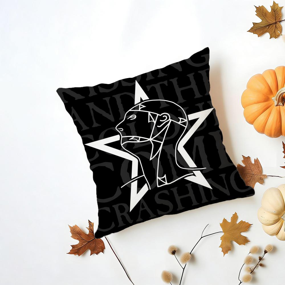 Band Gothic T-The S-Sisters O-Of M-Mercy Cushion Cover Washable Linen Pillowcase Soft For Daily Sofa Bed Home Room Decor
