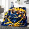 Boca Juniors Player Collage Print Fleece Blanket Soccer Fan Soft Warm Throw Blanket for Sofa Couch Bedroom Home Decor Gift