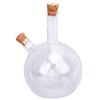 Olive Oil and Vinegar Dispenser 2 in 1 Glass Double Pourer Spout Oil and Vinegar Cruet Bottle Container for Kitchen