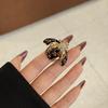 Strawberry Enamel Fruit Ring Korean Style Chunky Enamel Ring Cute Insect Drip Oil Ring  Couple